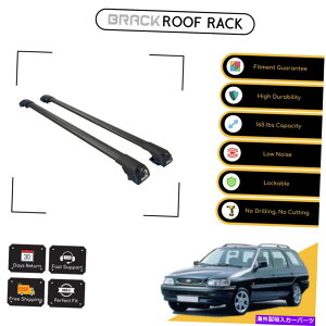 ルーフキャリア フォードエスコート91-99エステートブラック用ブラックルーフラック荷物キャリアクロスバー BRACK Roof Rack Luggage Carrier Cross Bars For Ford Escort 91 - 99 Estate Black