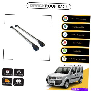 [tLA tBAbghû߂̃ubN[tbNוLANXo[2003-2009Vo[ BRACK Roof Rack Luggage Carrier Cross Bars For Fiat Doblo 2003 - 2009 Silver