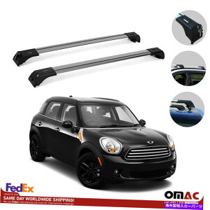 [tLA ~jJg[}p̃[tbNNXo[וLAVo[iR60j2011-2016 Roof Rack Cross Bars Luggage Carrier Silver For Mini Countryman (R60) 2011-2016