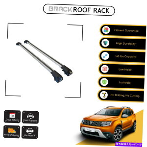 [tLA ubN[tbNוLA_[X_X^[2018̃NXo[AbvVo[ BRACK Roof Rack Luggage Carrier Cross Bars For Dacia Duster 2018  Up Silver