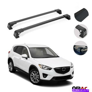 [tLA [tbNNXo[וLAAlu BlackZbg}c_CX-5 2013-2017 Roof Rack Cross Bars Luggage Carrier Alu Black Set for Mazda CX-5 2013-2017