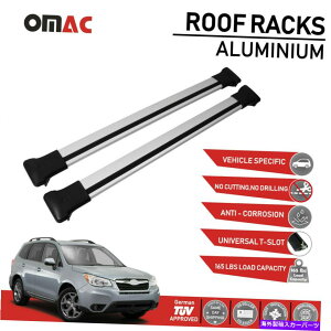 [tLA [tbNNXo[וLAVo[tBbgXotHX^[2014-2018 Roof Rack Cross Bars Luggage Carrier Silver fits Subaru Forester 2014-2018