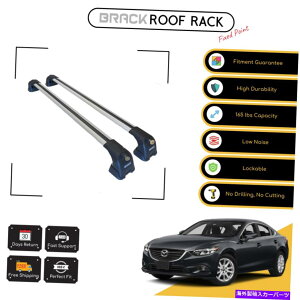 [tLA ubN[tbNוLA}c_̂߂̃NXo[2010-2017Vo[ Brack Roof Rack Luggage Carrier Cross Bars For Mazda 6 2010 - 2017 Silver