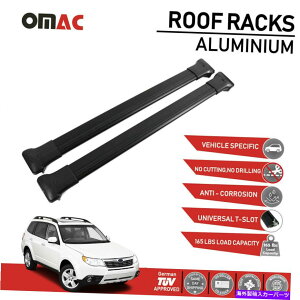 [tLA [tbNNXo[XotHX^[2009-2013̉וLAubN Roof Rack Cross Bars Luggage Carrier Black for Subaru Forester 2009-2013