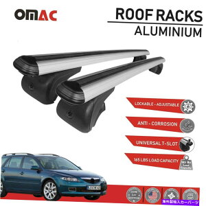 [tLA [tbNNXo[וLAVo[Zbg}c_6 2004-2007 Roof Rack Cross Bars Luggage Carrier Silver Set for Mazda 6 2004-2007