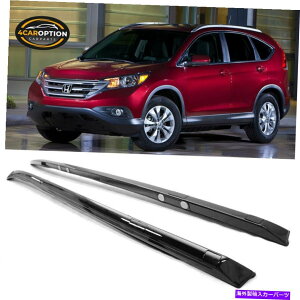 [tLA 12-16z_CRV CR-VOXubN[tbNTCh[o[OEX^CABS Fits 12-16 Honda CRV CR-V Gloss Black Roof Rack Side Rail Bar OE Style ABS