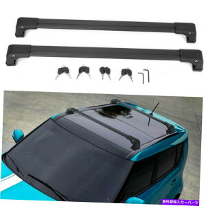 [tLA Kia Soul 14-19pA~jE[tbNNXo[וLAubN2 PCS For Kia Soul 14-19 Aluminium Roof Rack Cross Bars Luggage Carrier Black 2 Pcs