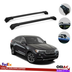[tLA BMW X4 F26 2015-2022p̃[tbNNXo[וLAubN Roof Rack Cross Bars Luggage Carrier Black for BMW X4 F26 2015-2022