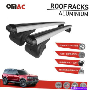 [tLA tH[huRX|[c2022̃[tbNNXo[וLAA~jEVo[ Roof Rack Cross Bars Luggage Carrier Aluminium Silver For Ford Bronco Sport 2022