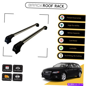 [tLA ubN[tbNוLAAEfBA4Aog2008-2015Vo[pNXo[ BRACK Roof Rack Luggage Carrier Cross Bars For Audi A4 Avant 2008 - 2015 Silver