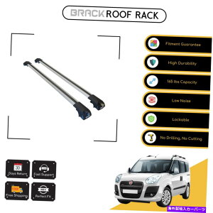 [tLA Fiat Doblo 2010Up Silver̃ubN[tbNוLANXo[ BRACK Roof Rack Luggage Carrier Cross Bars For Fiat Doblo 2010  Up Silver