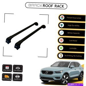 ���[�t�L�����A �{���{XC40 2017-2021�u���b�N�p�u���b�N���[�t���b�N�ו��L�����A�N���X�o�[ BRACK Roof Rack Luggage Carrier Cross Bars For Volvo XC40 2017 - 2021 Black�y���s�A���i�z