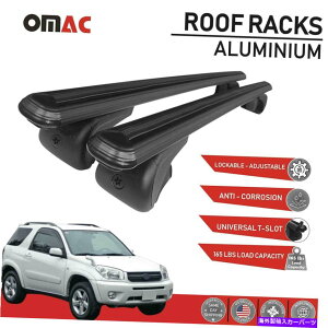 [tLA g^RAV4 XA20 2001-2005p̃[tbNNXo[וLAubN Roof Rack Cross Bars Luggage Carrier Black for Toyota RAV4 XA20 2001-2005