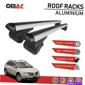 [tLA J[MKX 2010-2015̃[tbNNXo[וLAVo[ Roof Rack Cross Bars Luggage Carrier Silver for Lincoln MKX 2010-2015