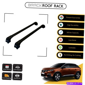 [tLA ubN[tbNווLANXo[vW[3008 2017 -up black BRACK Roof Rack Luggage Carrier Cross Bars For Peugeot 3008 2017 - Up Black