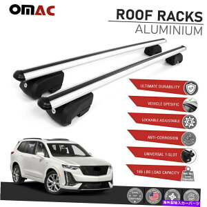 [tLA Vo[[t[bNALUNXo[LfbNXT6 2020-2022pוLA Silver Roof Rail Rack Alu Cross Bars Luggage Carrier For Cadillac XT6 2020- 2022