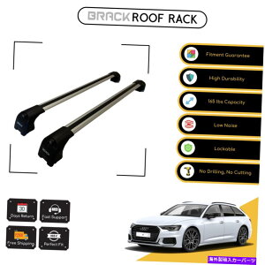 ルーフキャリア アウディA6 C7 Avant 2012のブラックルーフラック荷物荷物キャリアクロスバー - シルバーアップ BRACK Roof Rack Luggage Carrier Cross Bars For Audi A6 C7 Avant 2012 - Up Silver