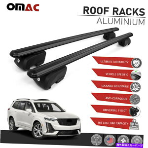 [tLA Black Roof Rail Rack Cross Bar Black Roof Rail Rack Cross Bars Alu Luggage Carrier For Cadillac XT6 2020-2022