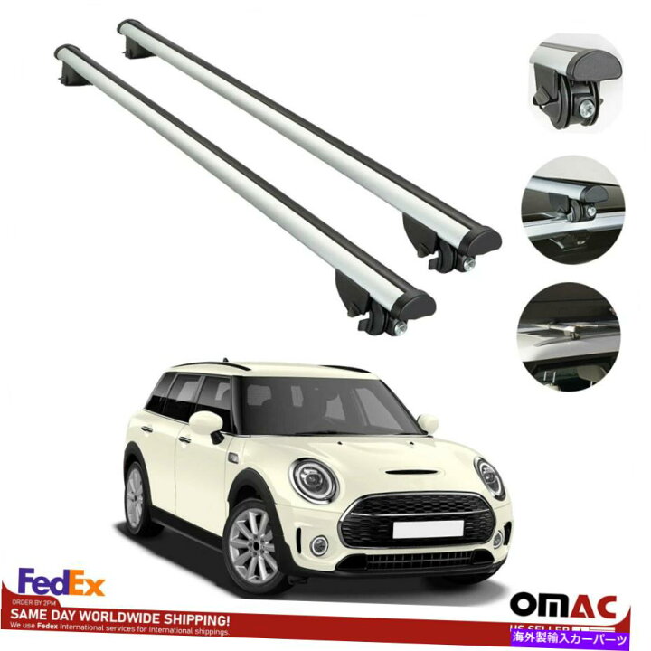 楽天市場 ルーフキャリア ミニクラブマンクーパーのためのルーフラッククロスバー荷物キャリアシルバー15 22 Roof Rack Cross Bars Luggage Carrier Silver For Mini Clubman Cooper 15 22 Us Custom Parts Shop Usdm
