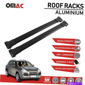 [tLA [tbNNXo[וLAubNZbg|VFJCG2003-2010 Roof Rack Cross Bars Luggage Carrier Black Set Alu for Porsche Cayenne 2003-2010