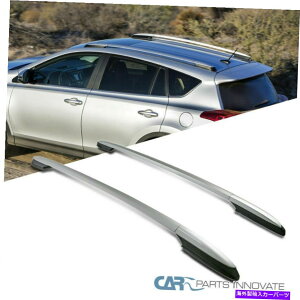 [tLA 13-18̃g^RAV4HX^ČpA~jE[tbNTCh[ For 13-18 Toyota RAV4 Factory Style Replacement Aluminum Roof Rack Side Rails