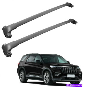 ���[�t�L�����A 2020�N����2022�N�̃t�H�[�h�G�N�X�v���[���[�̂��߂̎��t���u���P�b�g�t�����[�t���b�N�N���X�o�[ Roof Rack Cross Bars w/ Mounting Brackets For 2020-2022 Ford Explorer