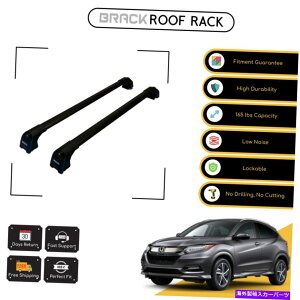 [tLA Honda HR -V 2016-2021 Black̃ubN[tbNוLANXo[ BRACK Roof Rack Luggage Carrier Cross Bars For Honda HR-V 2016 - 2021 Black