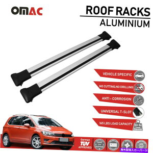 [tLA tHNX[QStX|[c@2014-2019̃[tbNNXo[וLA Roof Rack Cross Bars Luggage Carrier for Volkswagen Golf Sportsvan 2014-2019