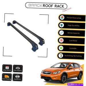 [tLA Subaru XV Crosstrek 2012-2019 BlackpubN[tbNNXo[ Brack Roof Rack Cross Bars For Subaru Xv Crosstrek 2012 - 2019 Black