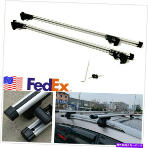 [tLA 2xA~jE50 "\ȎԂ̃gbvוNXo[[tbNݕAƎҕč 2X Aluminium 50" Adjustable Car Top Luggage Cross Bar Roof Rack Cargo Carrier US