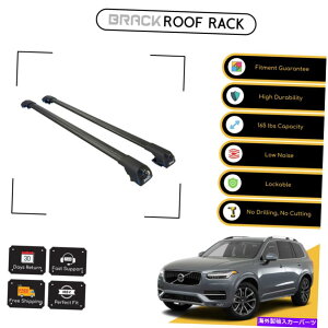 [tLA {{XC90 2015UP BLACKpubN[tbNוLANXo[ BRACK Roof Rack Luggage Carrier Cross Bars For Volvo Xc90 2015  Up Black