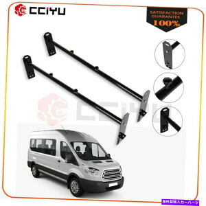 [tLA tH[hEV[YGNXvXo2o[_[[tbN[ubNi For Ford E Series Express Van 2 bar Ladder Roof Rack Rail black High-quality