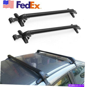 [tLA 2PCSA~jEԉI[o[wbhוLAbNTCh[NXo[ 2Pcs Aluminium Alloy Car Roof Overhead Luggage Carrier Rack Side Rail Cross Bars