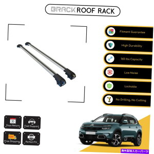 [tLA VgGC5GAX19 -UPVo[pubN[tbNוLANXo[ BRACK Roof Rack Luggage Carrier Cross Bars For Citroen C5 AirCross 19 -Up Silver