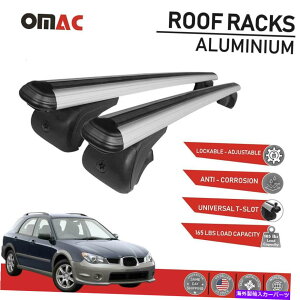 [tLA [tbNNXo[XoCvbTŜ߂̉וLAVo[2000-2007 Roof Rack Cross Bars Luggage Carrier Silver for Subaru Impreza Wagon 2000-2007