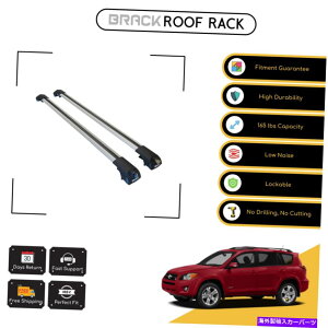 [tLA g^̂߂̃ubN[tbNוLANXo[-4 2006-2013Vo[ BRACK Roof Rack Luggage Carrier Cross Bars For Toyota Rav - 4 2006 - 2013 Silver