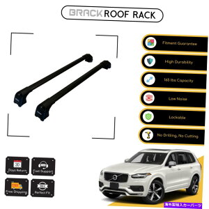 [tLA {{XC90 2015-2017ubNpubN[tbNוLANXo[ BRACK Roof Rack Luggage Carrier Cross Bars For Volvo XC90 2015 - 2017 Black