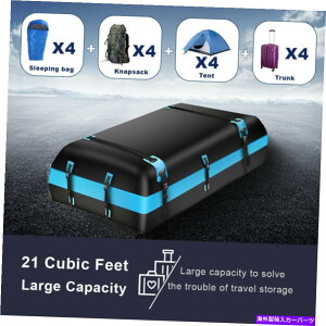 [tLA 21cubic̃gbvobOݕAƎ҂ׂ̂Ă̎ԗp̖h 21Cubic Roof top Bag Cargo Carrier Waterproof for All Cars with/Without Rack US
