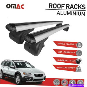 ���[�t�L�����A �{���{XC70 2008-2010�̃��[�t���b�N�N���X�o�[�ו��L�����A�V���o�[ Roof Rack Cross Bars Luggage Carrier Silver for Volvo XC70 2008-2010�y���s�A���i�z