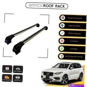 [tLA {{XC90 2015-2017Vo[pubN[tbNווLANXo[ BRACK Roof Rack Luggage Carrier Cross Bars For Volvo XC90 2015 - 2017 Silver