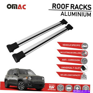[tLA [tbNNXo[W[vlQ[ĥ߂̉וLAVo[2019-2022 Roof Rack Cross Bars Luggage Carrier Silver for Jeep Renegade 2019-2022