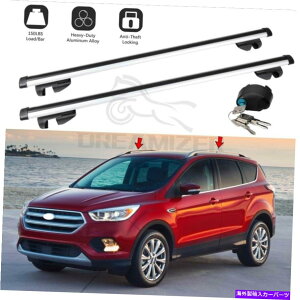 ルーフキャリア ルーフラッククロスバー荷物キャリアシルバーフォードエスケープ2008-2012 Roof Rack Cross Bars Luggage Carrier Silver Anti-theft for Ford Escape 2008-2012