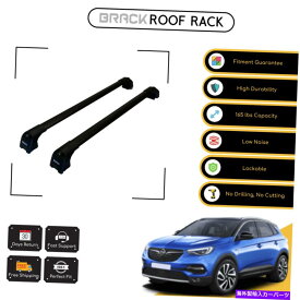 ルーフキャリア Opel / Vauxhall Grandland X 2017のブラックルーフラック荷物キャリア - ブラックアップ BRACK Roof Rack Luggage Carrier For Opel / Vauxhall Grandland X 2017 - Up Black