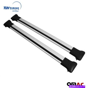 [tLA _VA /m[_X^[2014-2018p̃[tbNNXo[וLAVo[ Roof Rack Cross Bars Luggage Carrier Silver for Dacia / Renault Duster 2014-2018