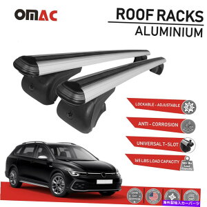 [tLA VWSt8oAg2021-2022p̃Vo[[tbNNXo[וLA Silver Roof Rack Cross Bars Luggage Carrier for VW Golf 8 Variant 2021-2022