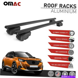 [tLA vW[2008 2020-2022̃[t[bNNXo[A~jEוLA Roof Rail Rack Cross Bars Aluminum Luggage Carrier For Peugeot 2008 2020-2022