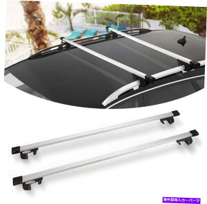 [tLA 58C`̉NXo[TCh[}Eg\ȃA~jE[tbN 58 Inch Rooftop Cross Bars Side Rail Mounted Adjustable Aluminum Roof Rack