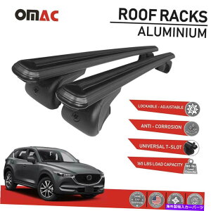 [tLA [tbNNXo[וLA}c_CX-5 2017-2022pubNA~jEZbg Roof Rack Cross Bars Luggage Carrier Black Aluminum Set For Mazda CX-5 2017-2022