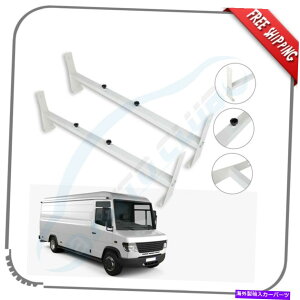 [tLA jo[T55 "[tbN2xo_[bNNXo[LAzCg[ouAJ Universal 55" Roof Rack 2x Van Ladder Rack Cross Bar Carrier White Removable USA