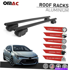 [tLA g^J[cA[X|[c̃[t[bN2018-2022NXo[ubNA Roof Rail Rack For Toyota Corolla Touring Sports 2018-2022 Cross Bars Black Alu